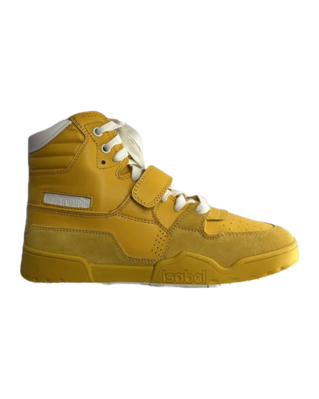 Alsee leather touch-strap sneakers - yellow