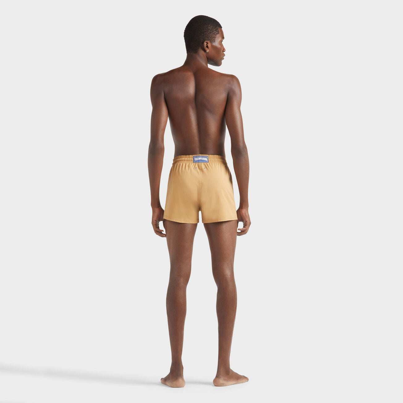 Men Stretch Short Swim Shorts Solid moka
