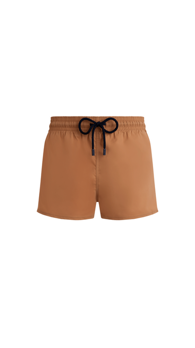 Men Stretch Short Swim Shorts Solid moka