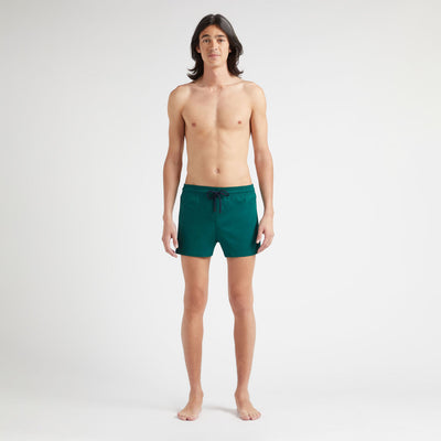 Men Stretch Short Swim Shorts Solid olive