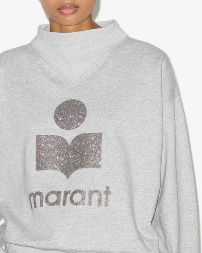 moby cotton sweatshirt with logo - grey/silver