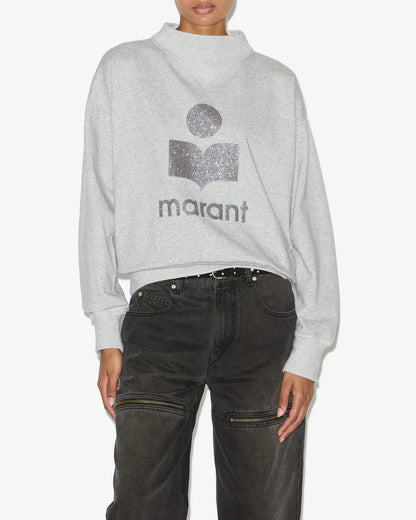 moby cotton sweatshirt with logo - grey/silver