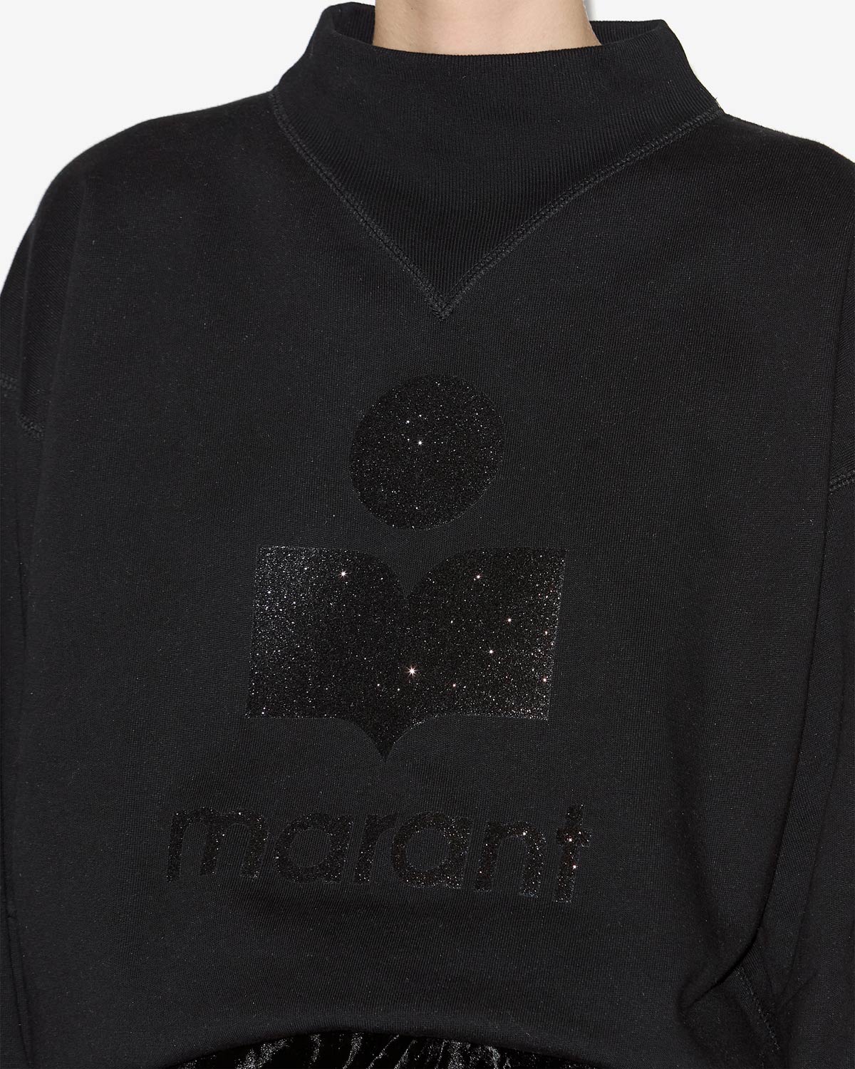 moby stand-up collar sweatshirt with logo - black /