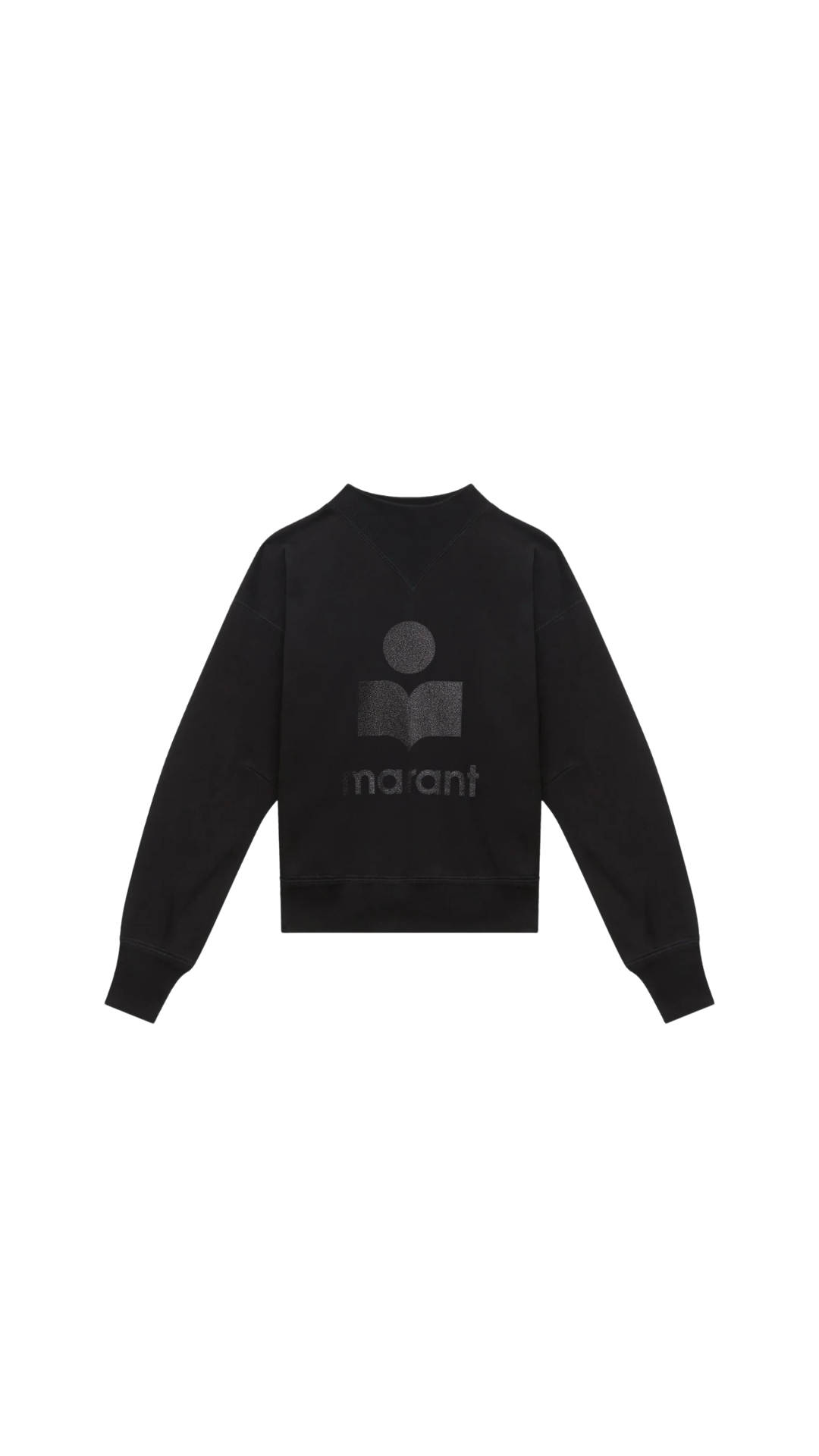 moby stand-up collar sweatshirt with logo - black /