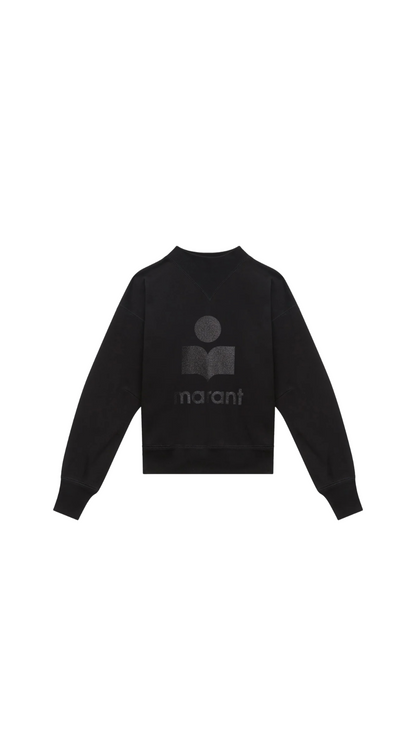 moby stand-up collar sweatshirt with logo - black /