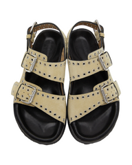Ophie platform buckle sandals - ecru