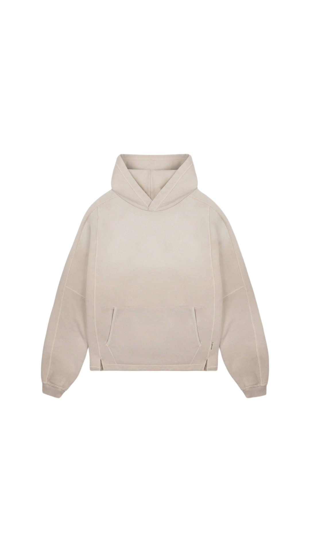 Stepped hem hoodie - oat