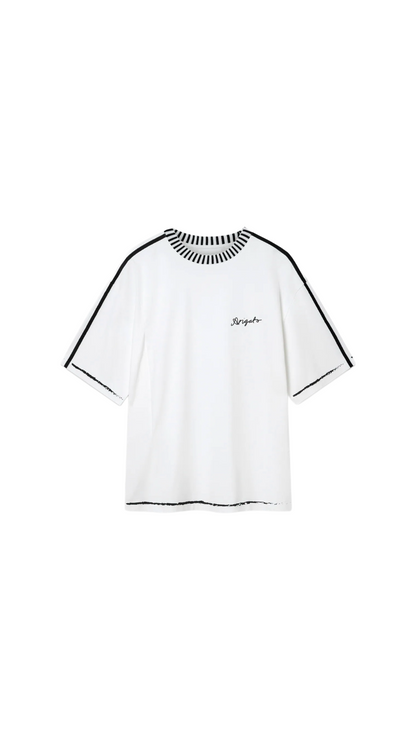 Seam relaxed white T-shirt