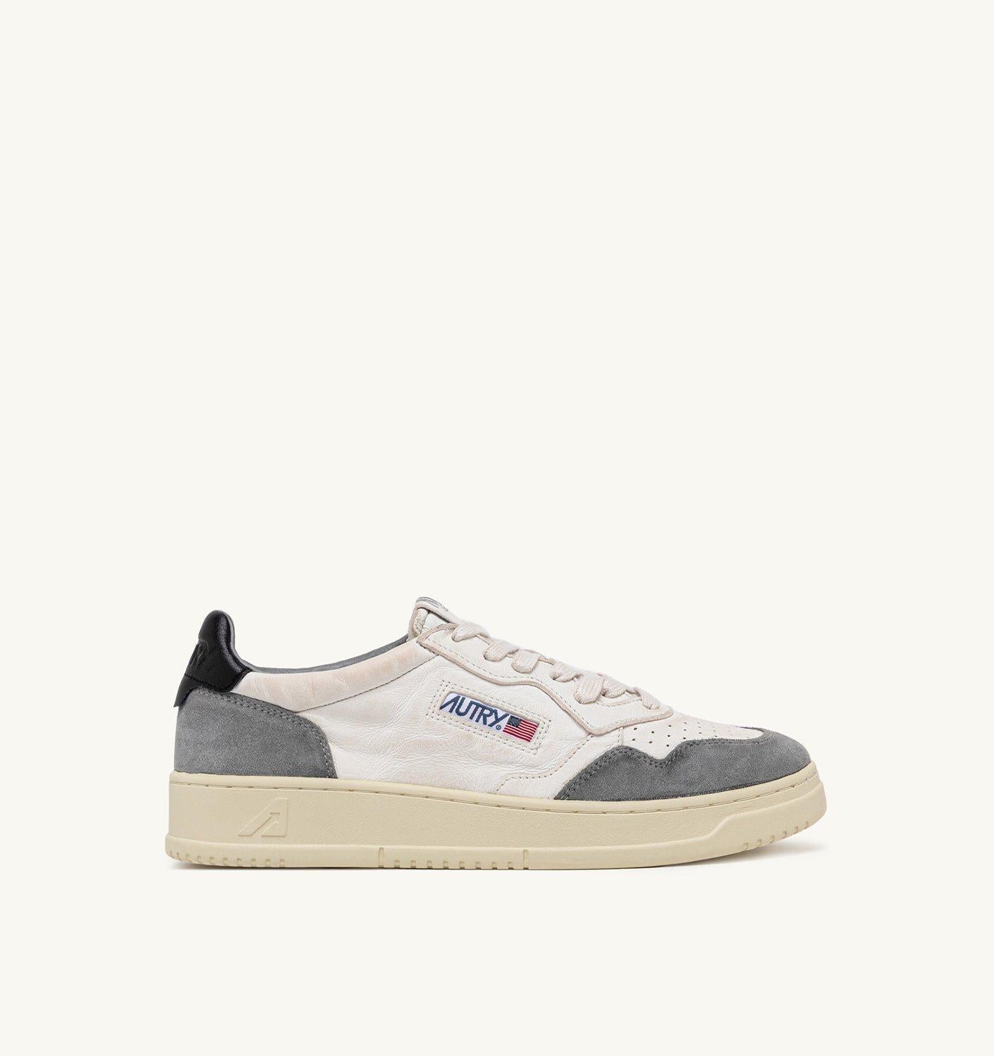 MEDALIST LOW SNEAKERS WHITE/GRAY BLACK SUEDE LEATHER