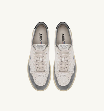 MEDALIST LOW SNEAKERS WHITE/GRAY BLACK SUEDE LEATHER