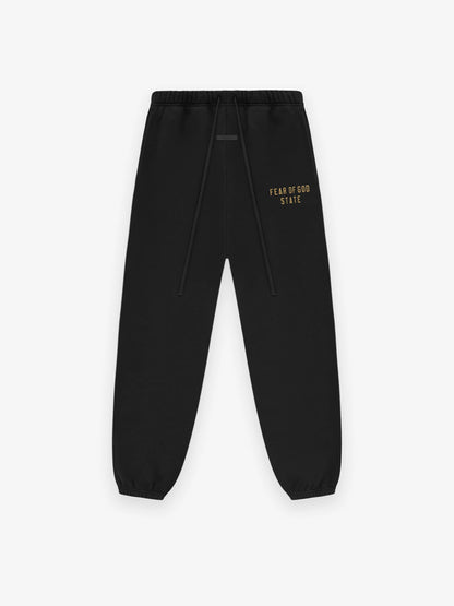 Fleece sweatpant - black