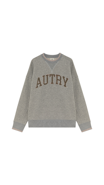 College check sweatshirt