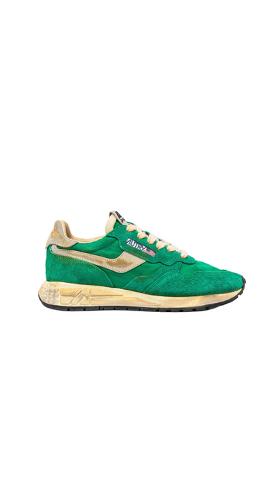Women’s Reelwind Super Vintage Sneakers In green nylon And Suede