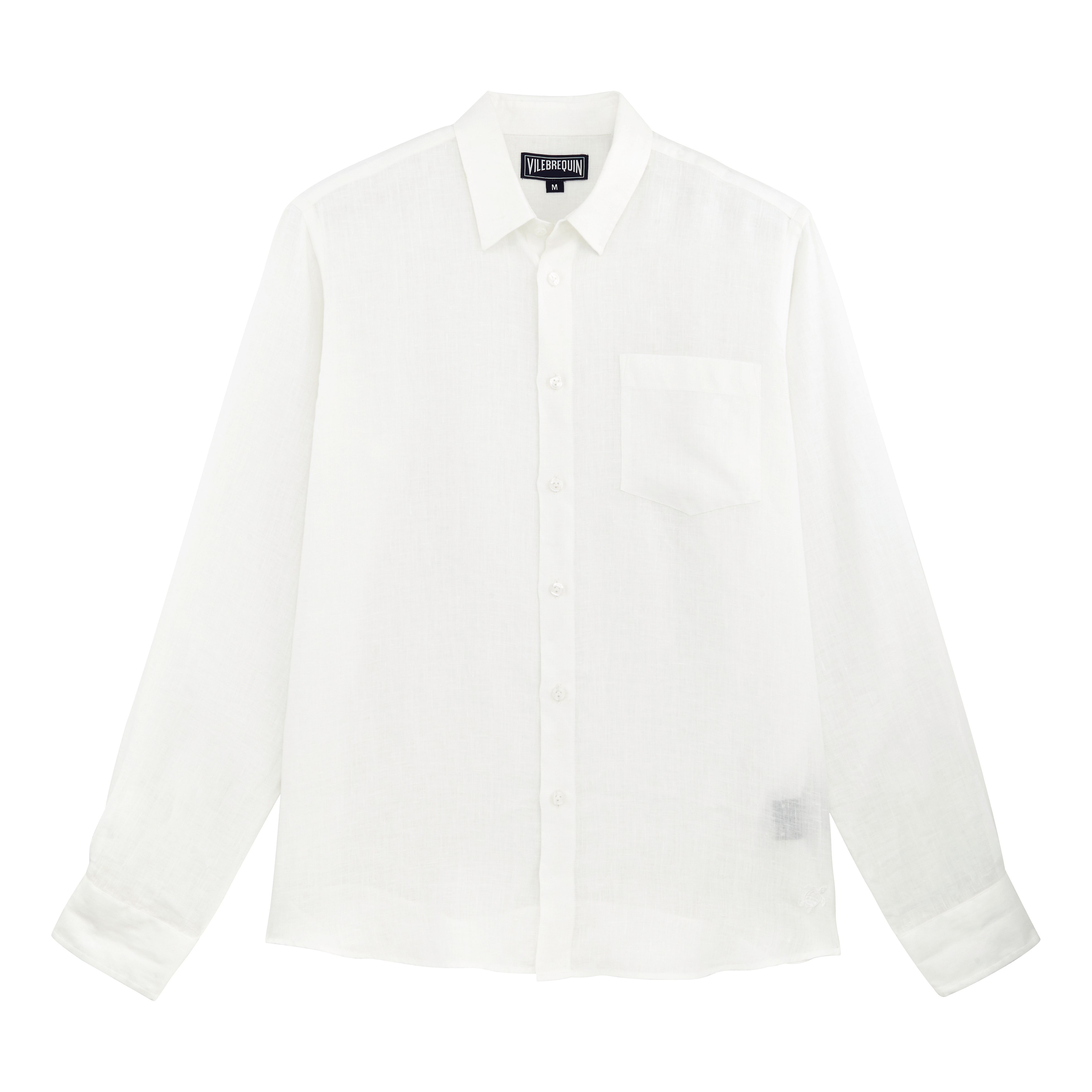 Unisex cotton voile lightweight shirt solid white