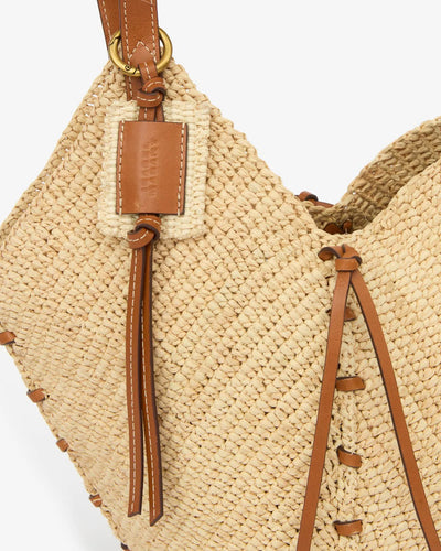 Tampa woven raffia shoulder bag