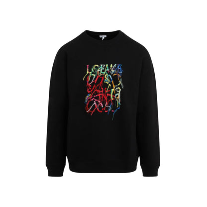 Logo embroidery sweatshirt