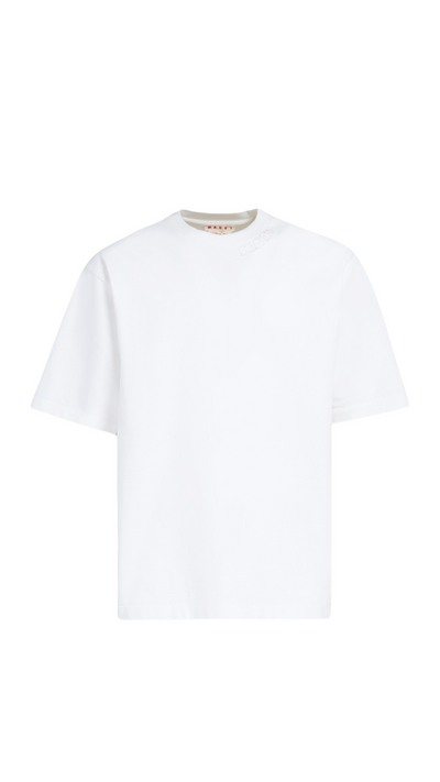 Cotton oversized T-shirt with patches