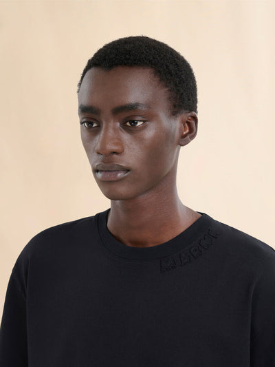 Cotton oversized T-shirt with patches
