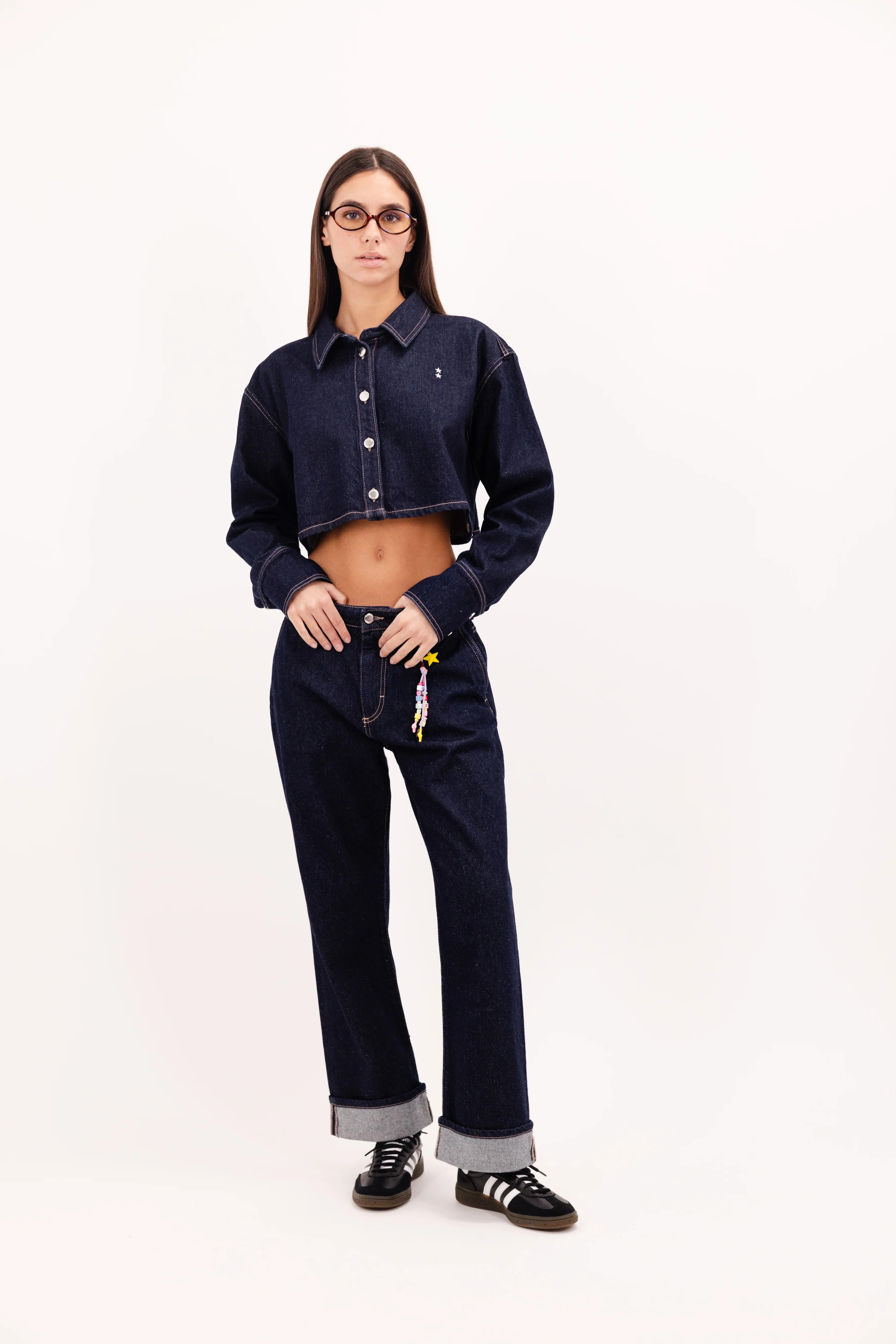 Amber shirt indigo raw