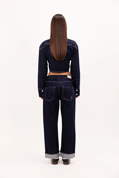Amber shirt indigo raw