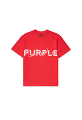 Red textured jersey tee