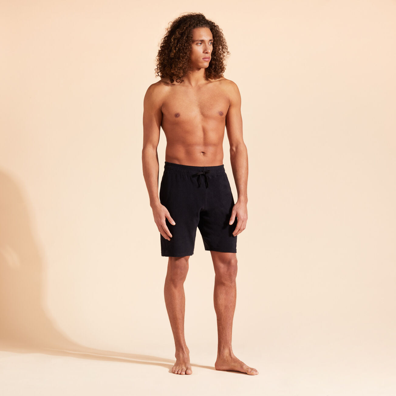 BERMUDA SHORT EN ÉPONGE HOMME black