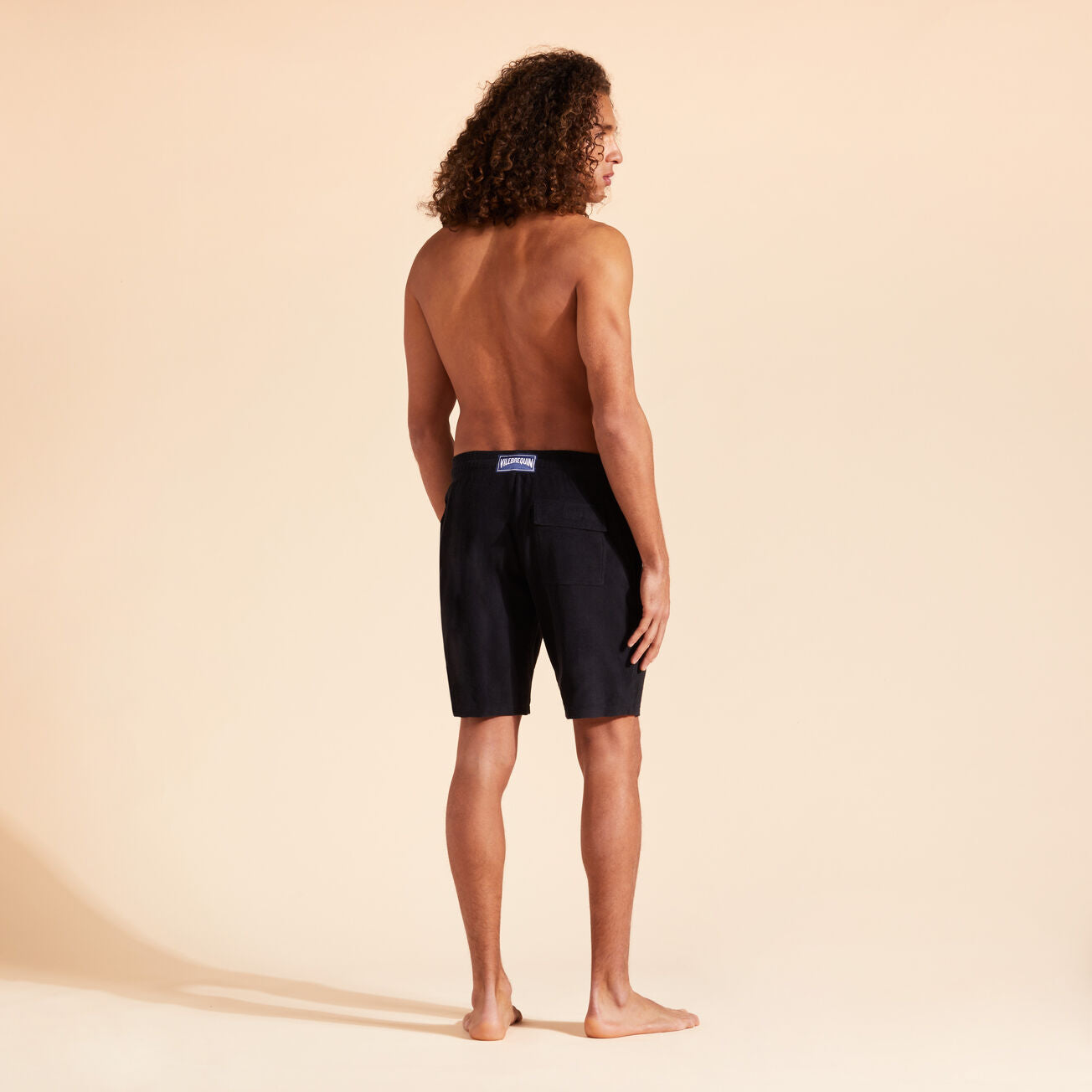 BERMUDA SHORT EN ÉPONGE HOMME black