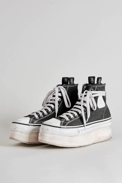 Courtney platform high top sneakers - black