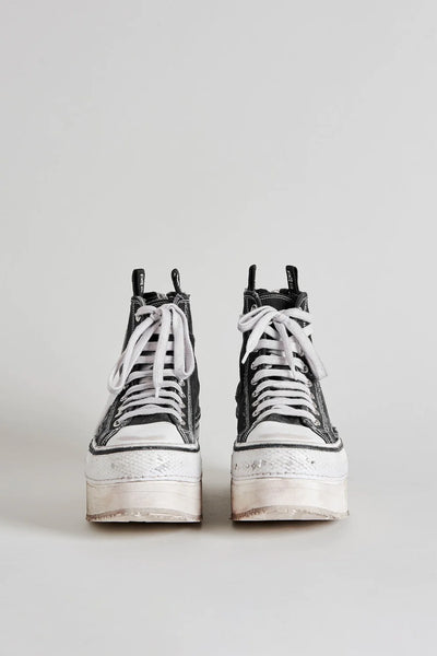 Courtney Platform High Top Sneakers - Black