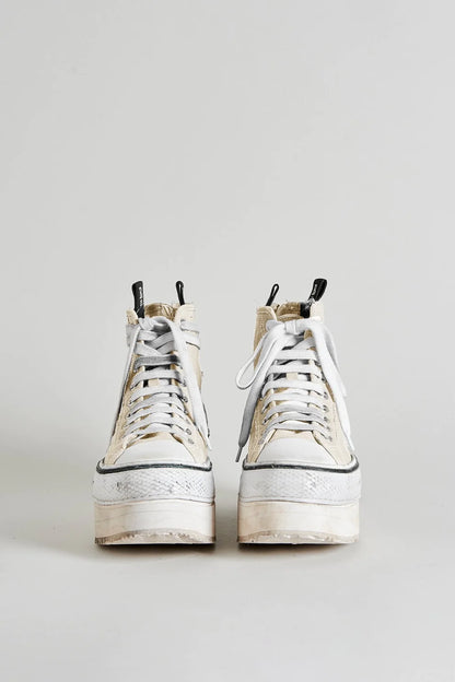 Courtney platform high top sneakers - ecru