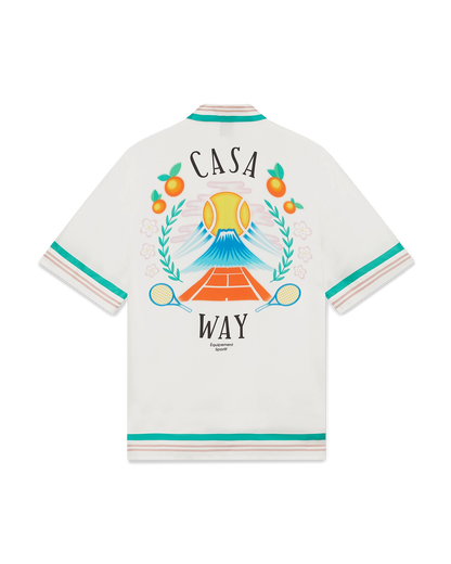 Casa Way Short-Sleeve Silk Shirt