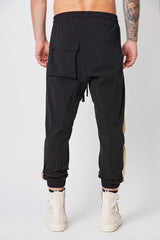 Side stripe black pants