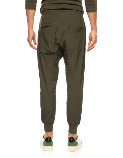 Jogger green low crotch nylon