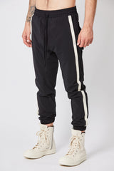 Side stripe black pants