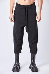 Black regular cropped pants