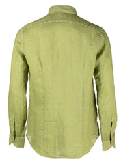 Green tailor linen washed shirt