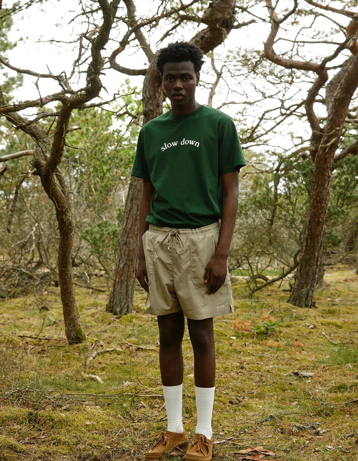 Dark green slow down T-shirt