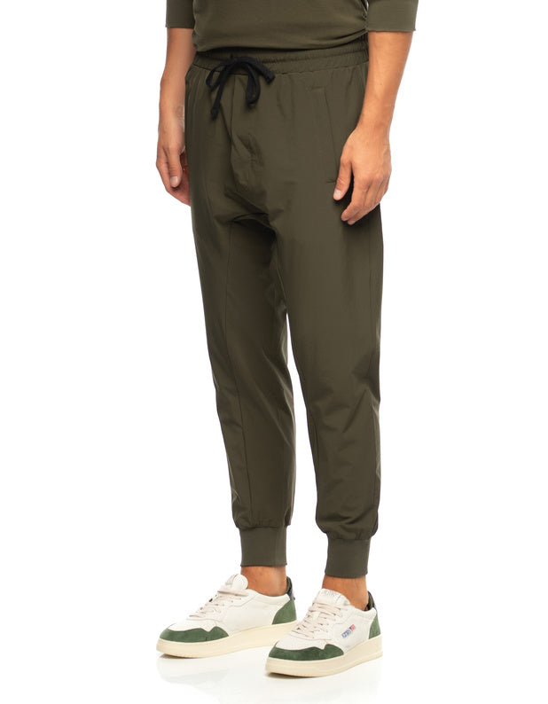 Jogger green low crotch nylon