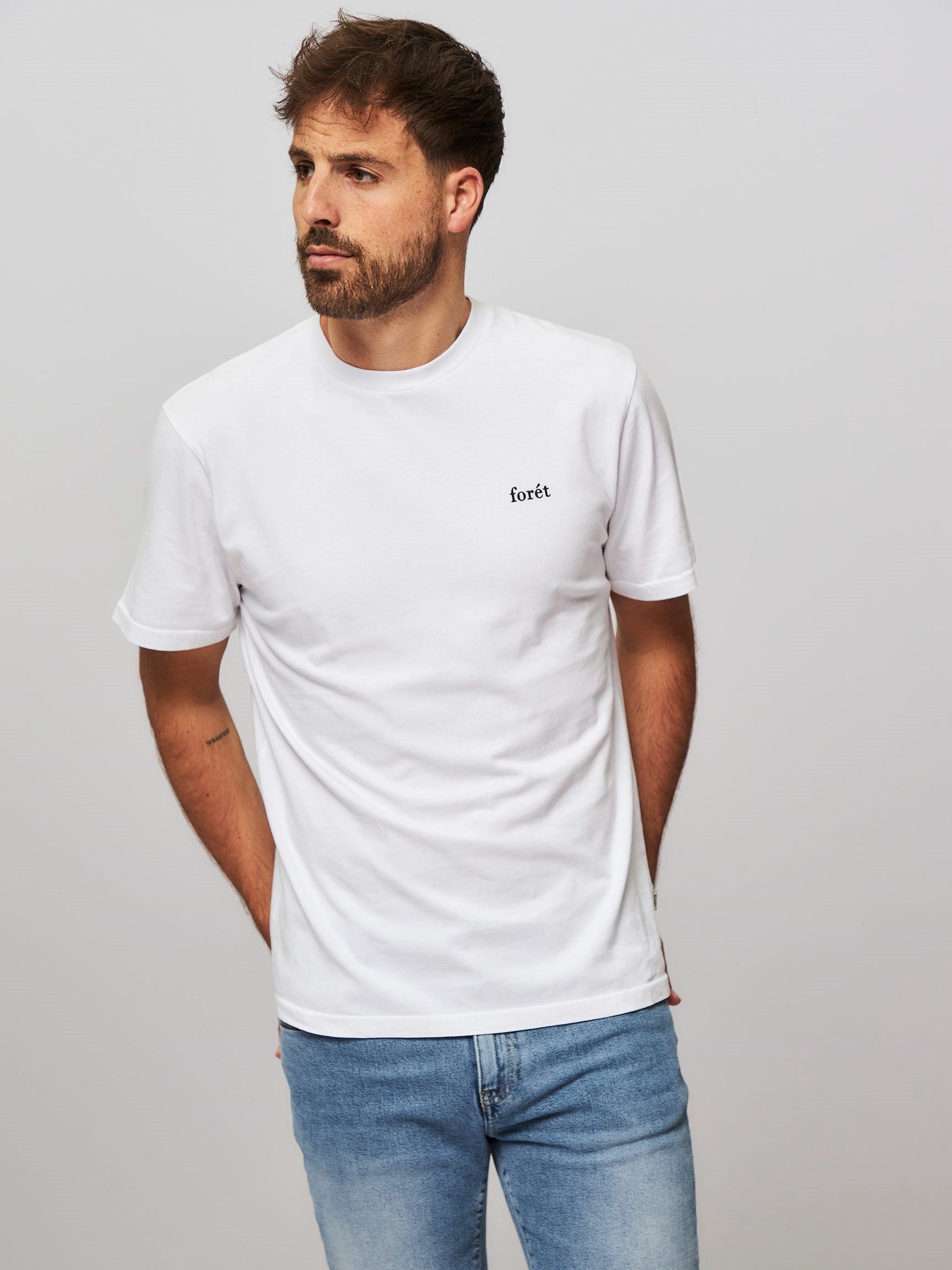 White T-shirt logo