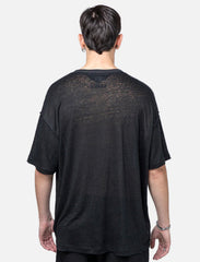 Black linen T-shirt