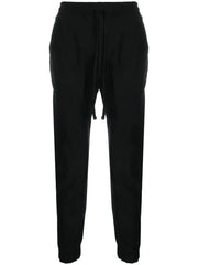 drawstring tapered track pants