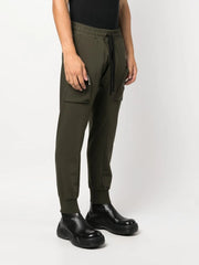 Green Drop crotch trousers