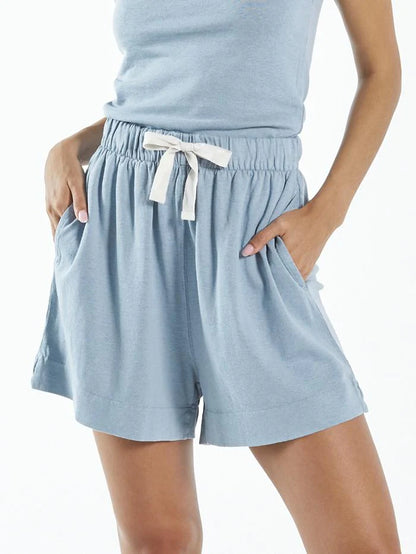 Hemp field steel blue shorts