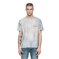 textured jersey tee - denim