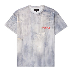 textured jersey tee - denim