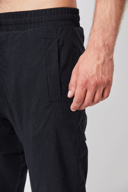 Black Drop Crotch Trousers