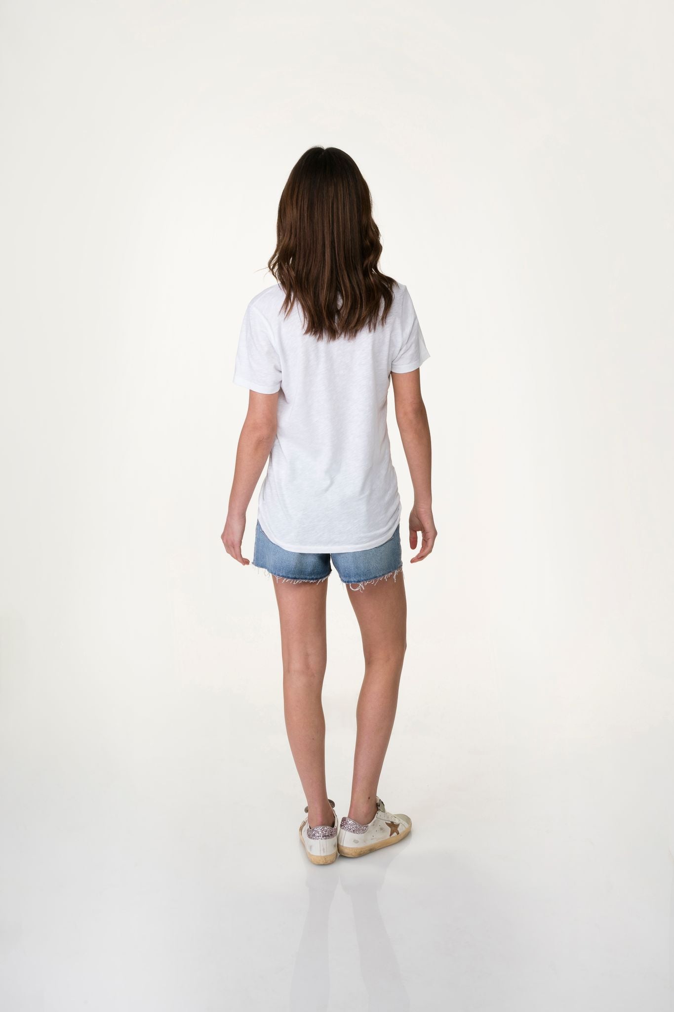 White V neck T