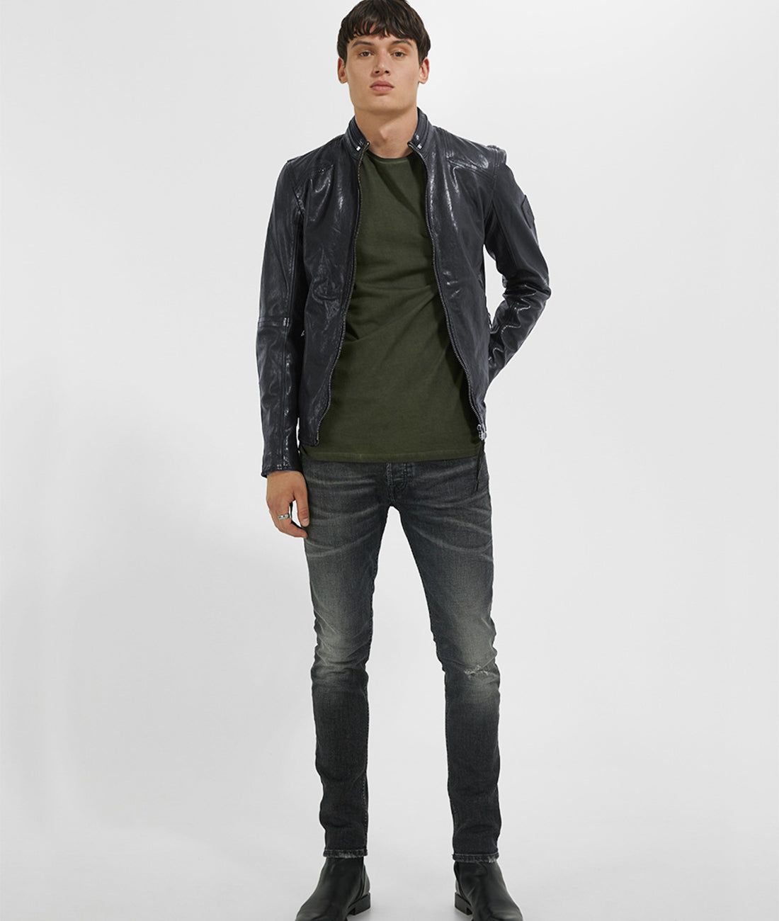 LUCA VEG ZIP - leather jacket