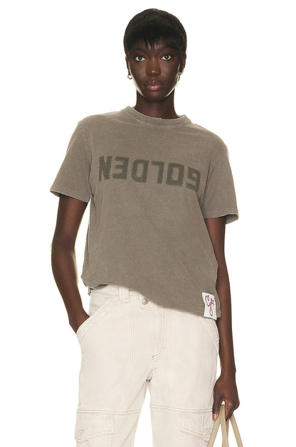 Olive-green slim fit T-shirt