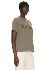 Olive-green slim fit T-shirt